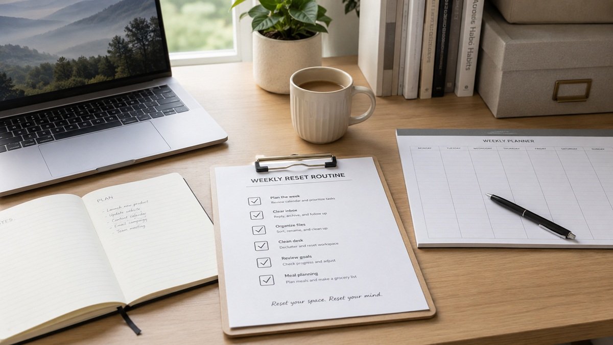Weekly Reset Routine for Home, Desk, and Digital Life